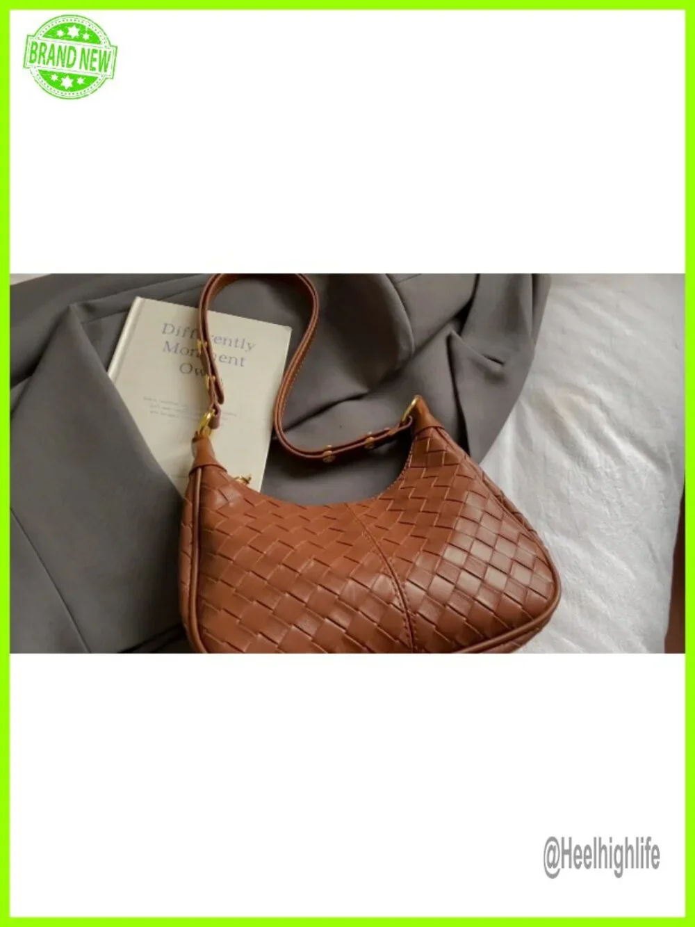 Small Hobo Bag Crescent Shaped Shoulder Bag Crossbody Purse Faux Leather